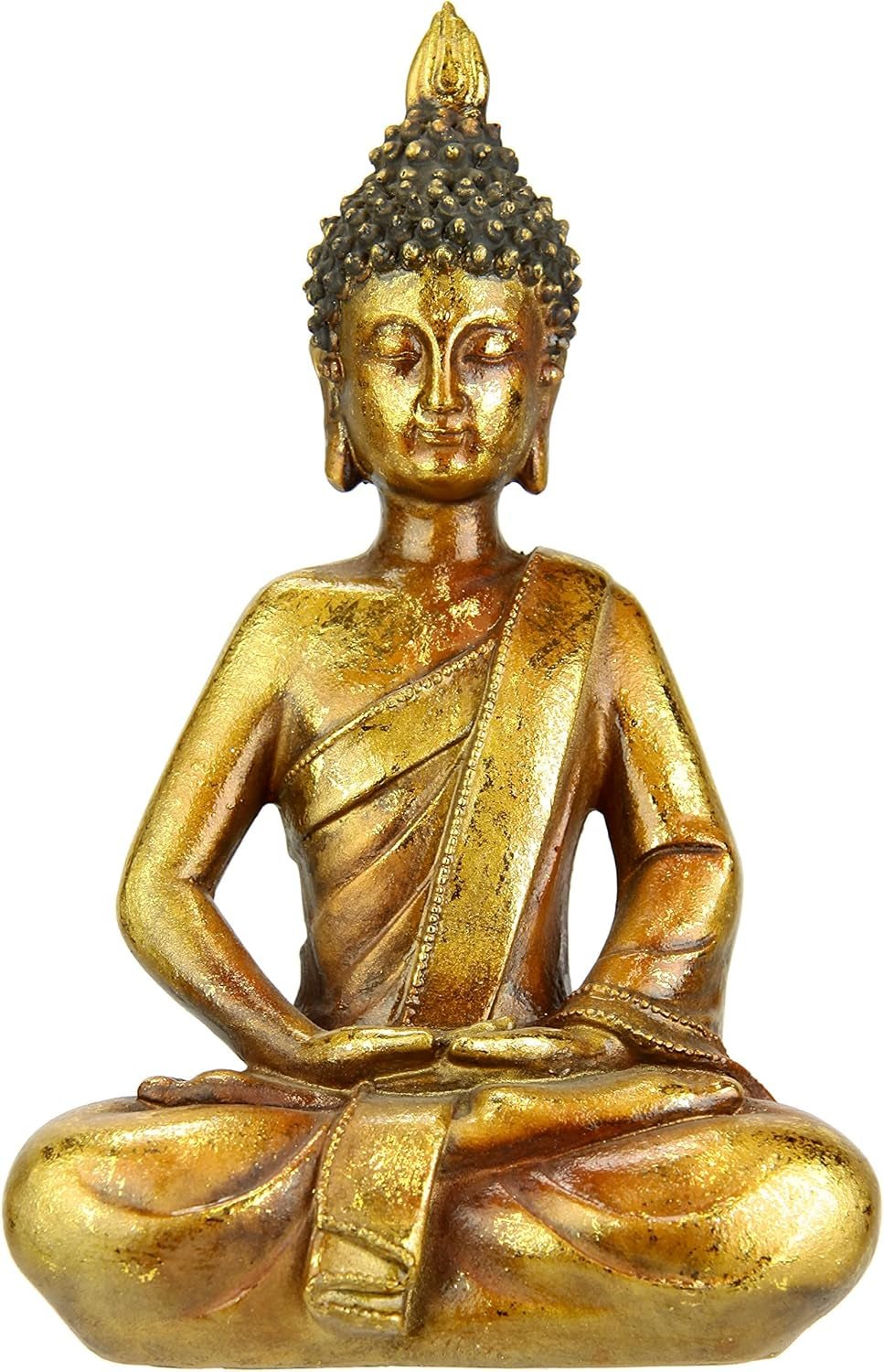 Buddha figura medita ședinței statuie figuri sculptură bust statuie ornament Buddha figura Feng Shui decorare grădină terasă balcon decorare Buddha statuie acasă accesoriu Buddha sculptură grădină figura Statuete si sculpturi Naty Shop Aur Așezarea