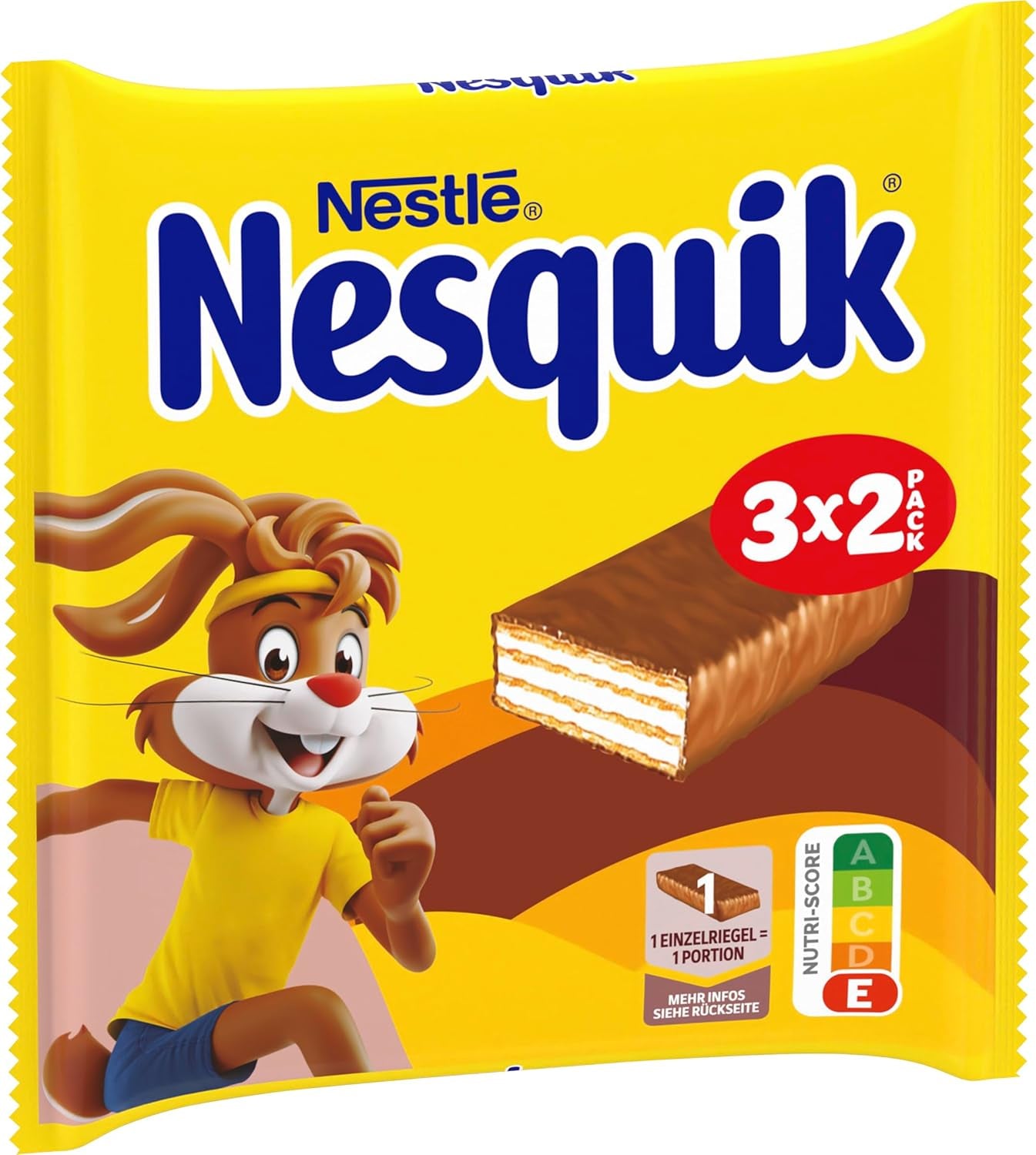 Vafă crocantă Nestlé, delicioasă bară de vafe cu ciocolată cu lapte, pachet multiplu, pachet de 1 (3x26g fiecare)