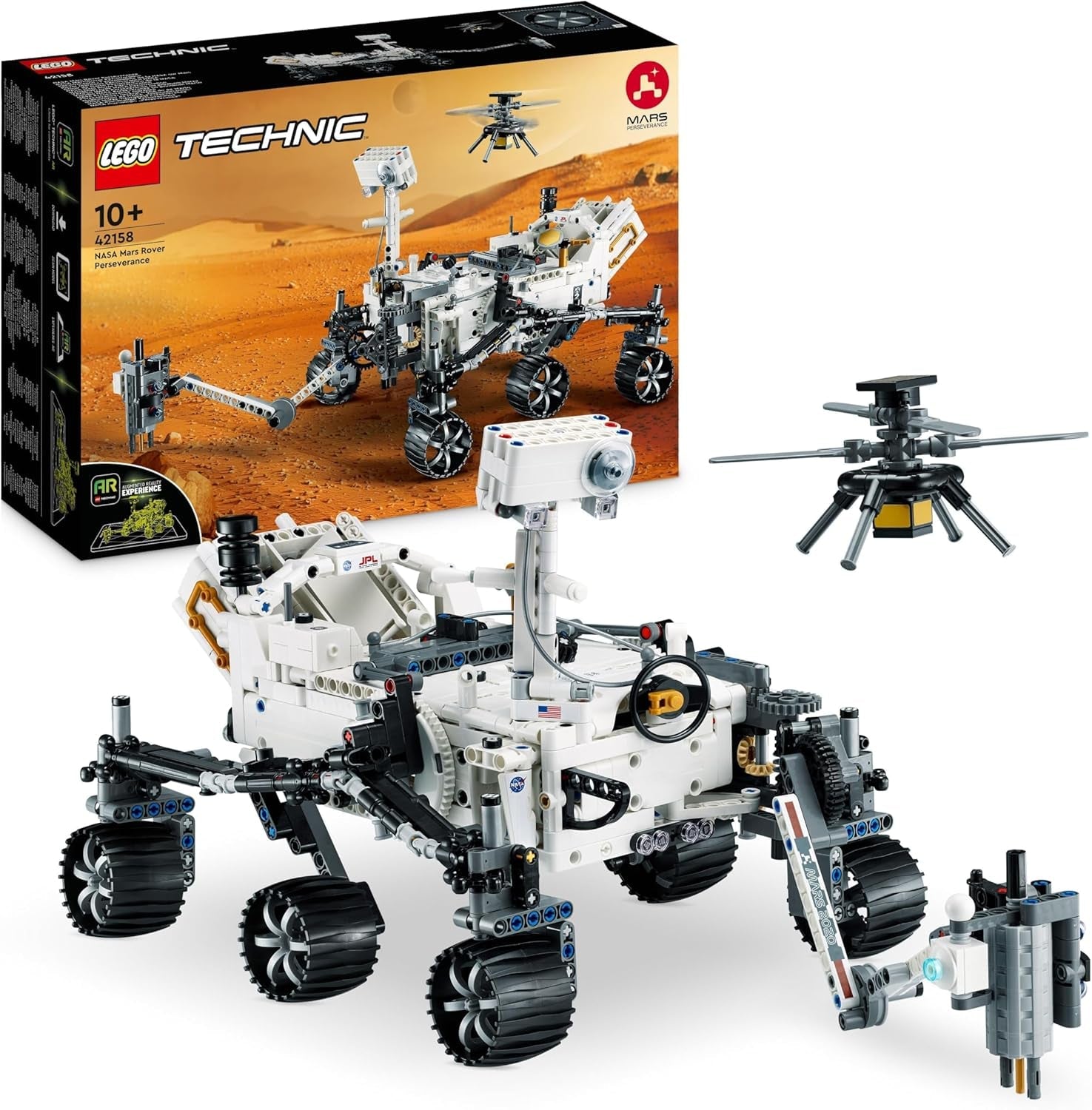 Set de jucării spațiale LEGO 42158 Technic NASA Mars Rover Perserverance cu aplicație Ar, jucărie științifică de construit pentru fete și băieți de la 10 ani în sus Seturi de constructie Besuche den LEGO-Store Singur