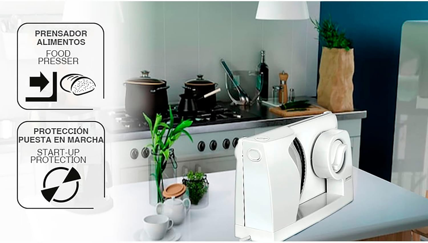 MPM MKR-05 Feliator electric universal, grosime de tăiere reglabilă până la 15 mm, 150 W Rasnite si Feliatoare Naty Shop