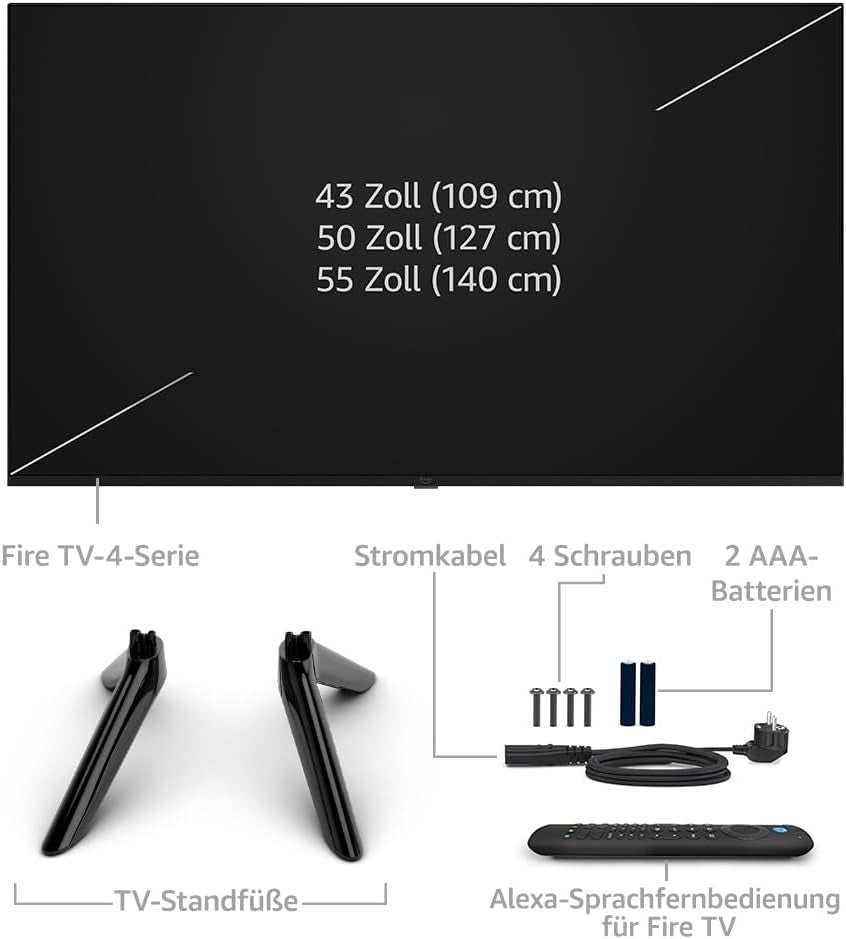 Televizor inteligent 4K UHD din seria Fire TV 4 | Ecran de 43 de inci și Fire TV Soundbar Plus | Sunet pe 3.1 canale, design all-in-one, Dolby Atmos, DTS:X, ideal și pentru dialog | 2024