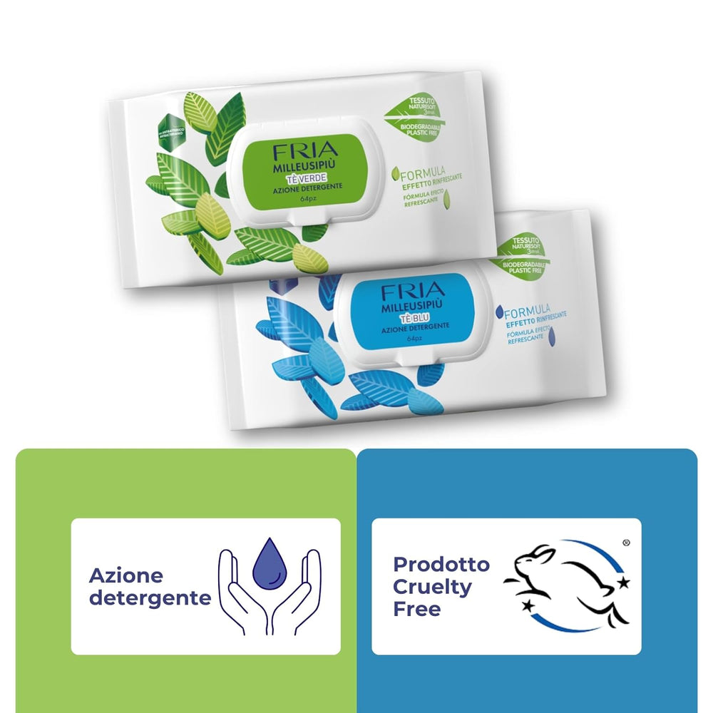 MilleusiPiu Maxi cu capac, 64 șervețele umede, 64 unități