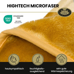 Gözze - Pătură confortabilă Premium Cashmere-Feeling, 500 G/M², 180 X 220 Cm - muștar Paturi si Cuverturi Besuche den GÃ¶zze-Store