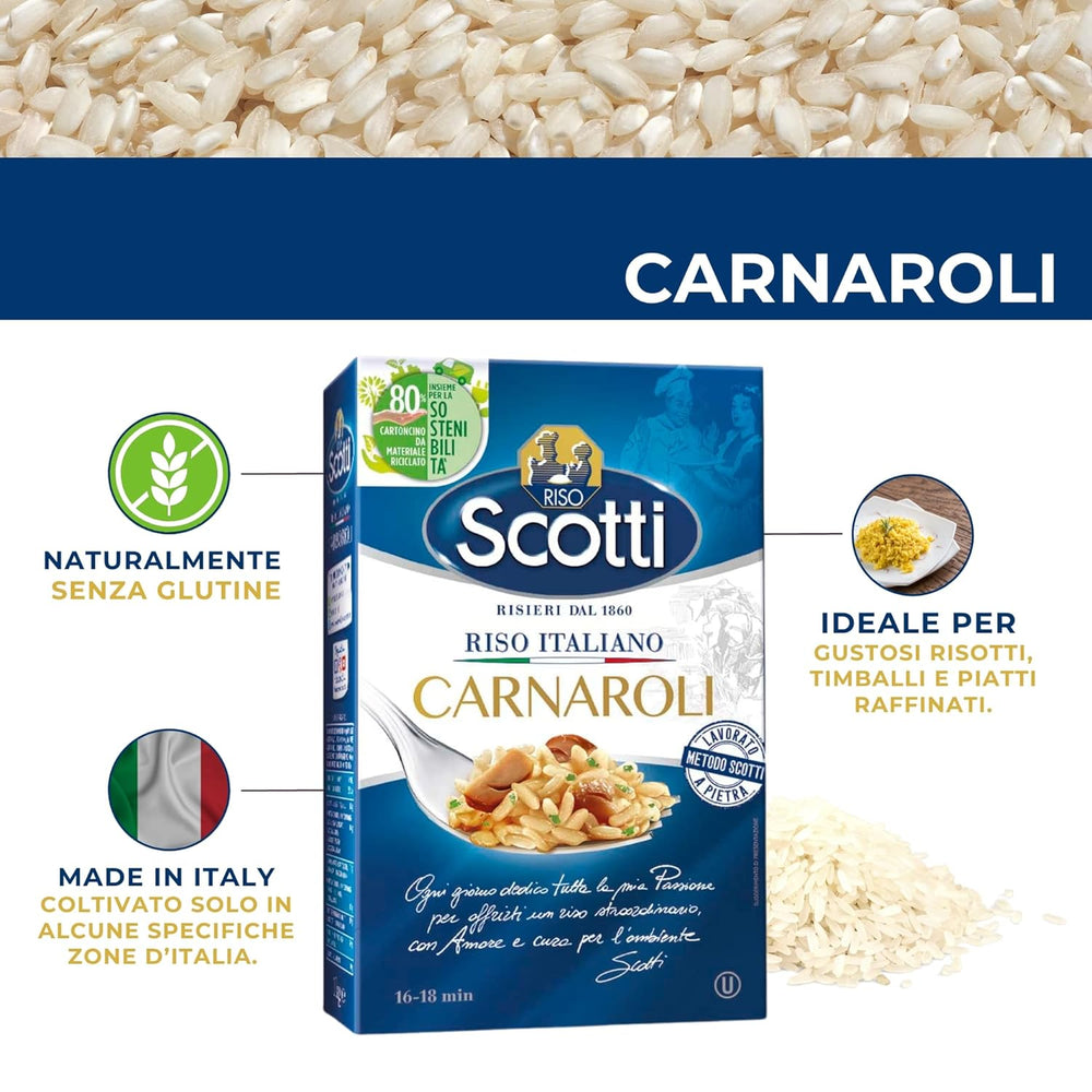 - Carnaroli - Orez extrafin pentru risotto, orez din Italia, gata în 16 minute - 1 kg
