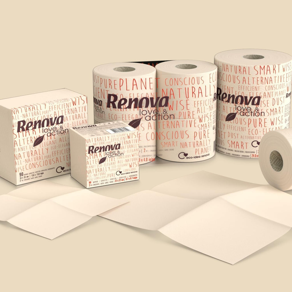 Hârtie igienică Renova Eco Love & Action, 4 bucăți