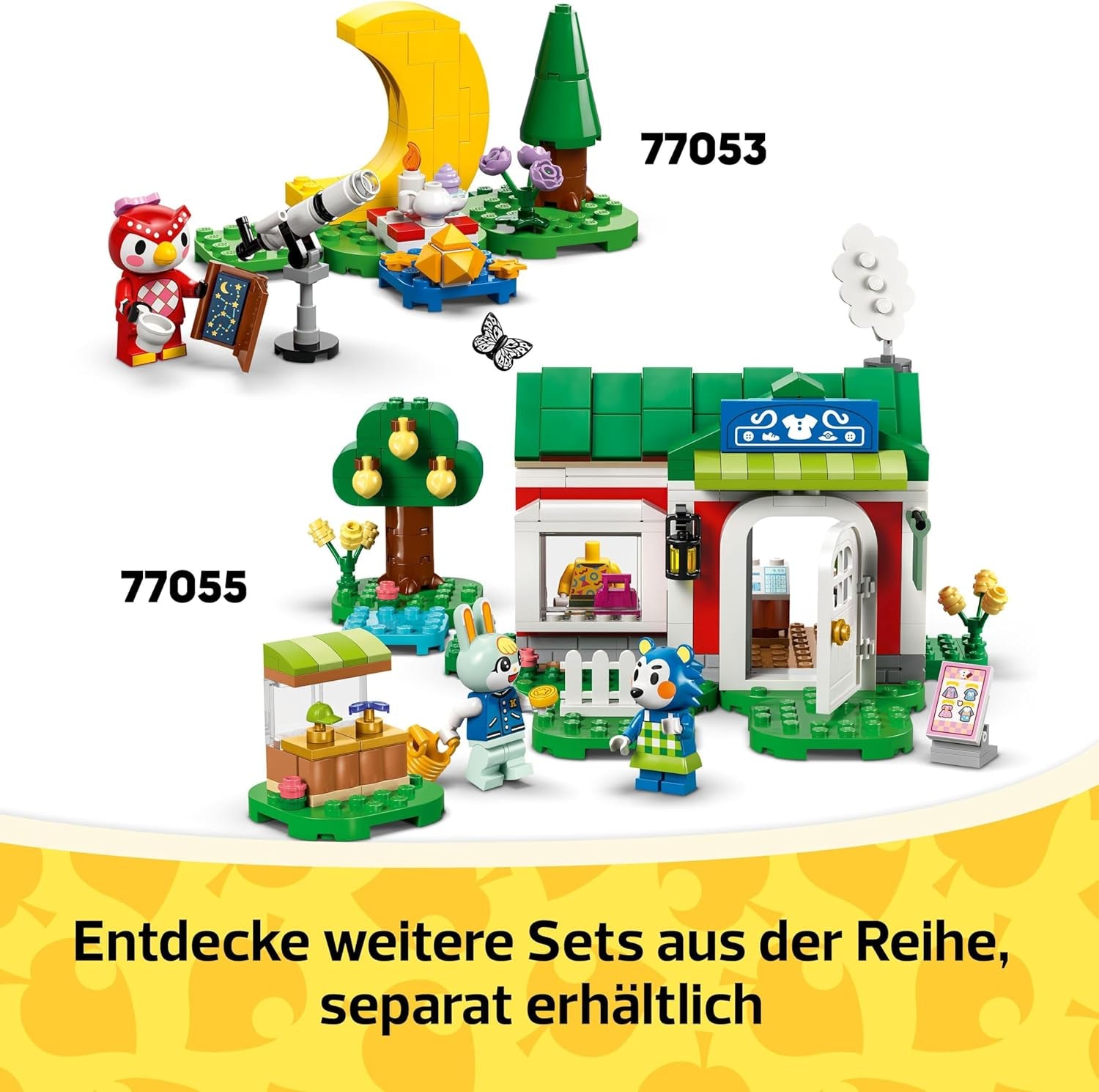 LEGO Animal Crossing Gerd's Caravan & Garden, set pentru jocuri de rol, mașină de jucărie pentru copii, cadou pentru fete și băieți de la 7 ani, jucărie pentru jocuri video cu figurine de animale 77054 Seturi de constructie Besuche den LEGO-Store
