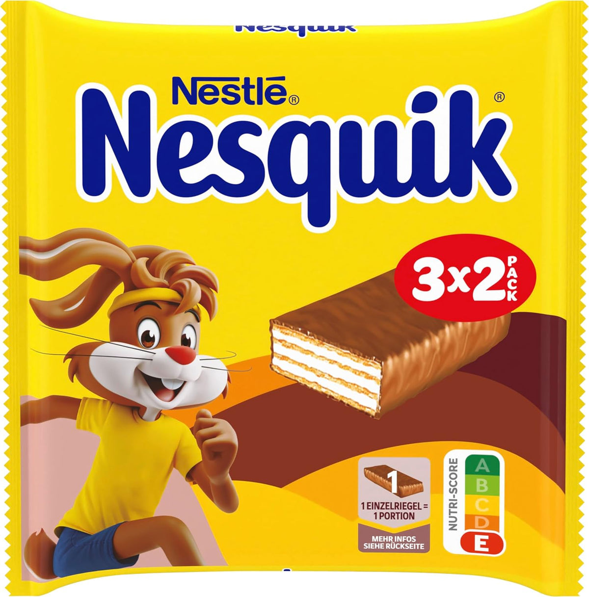 Vafă crocantă Nestlé, delicioasă bară de vafe cu ciocolată cu lapte, pachet multiplu, pachet de 1 (3x26g fiecare)