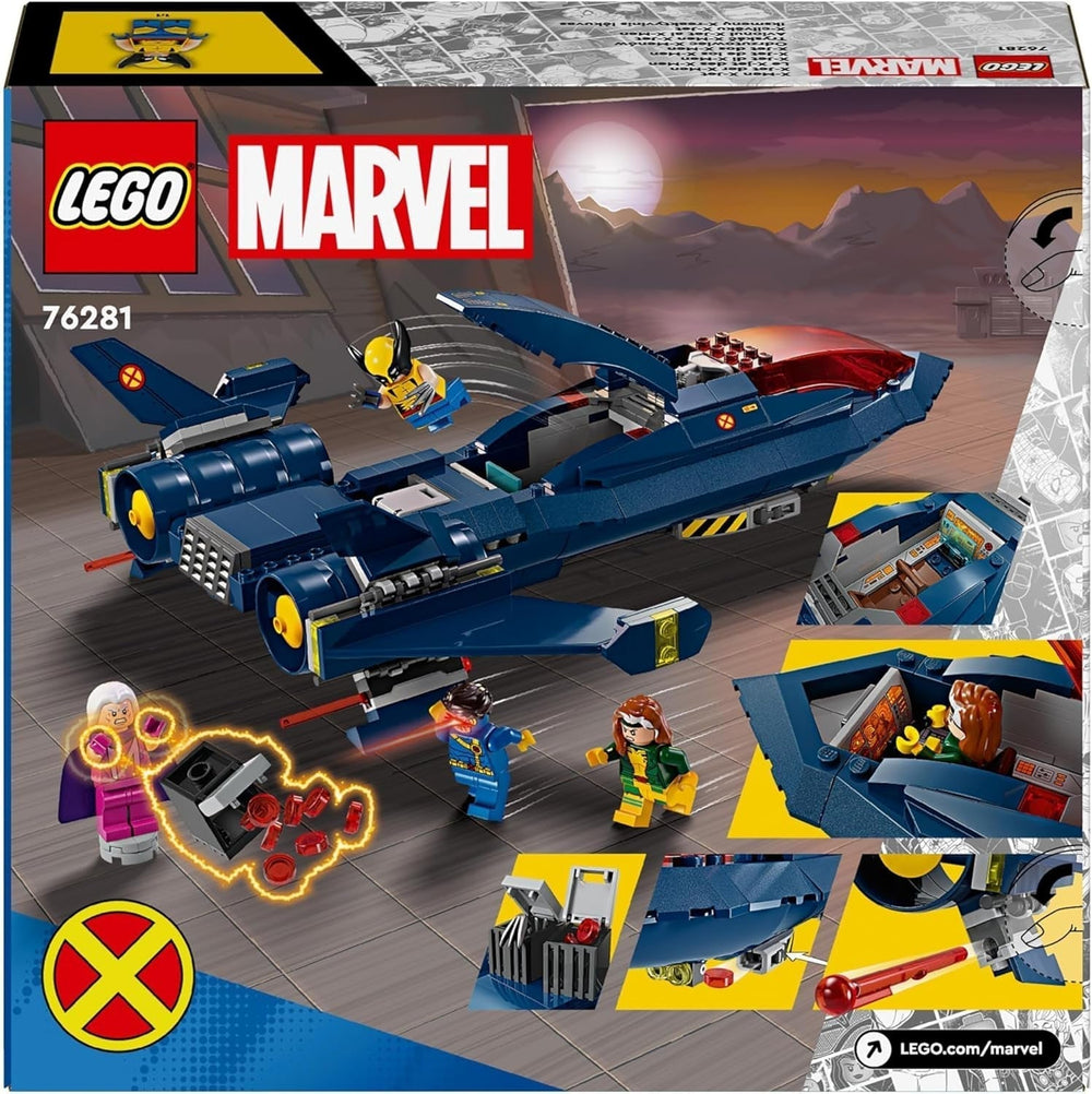 LEGO Marvel X-Jet The X-Men, model de avion de construit cu figuri, inclusiv Wolverine și Rogue, jucărie cu supereroi pentru copii, cadou pentru băieți și fete de la 8 ani 76281 Seturi de constructie Besuche den LEGO-Store