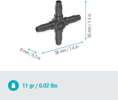 Gardena Micro-Drip-System - Racord transversal 4,6 mm (3/16 inch): Accesoriu pentru distribuție ramificată și linii de picurare, instalare fără îndoituri, cu tehnologie de conectare Easy & Flexible (13214-20)