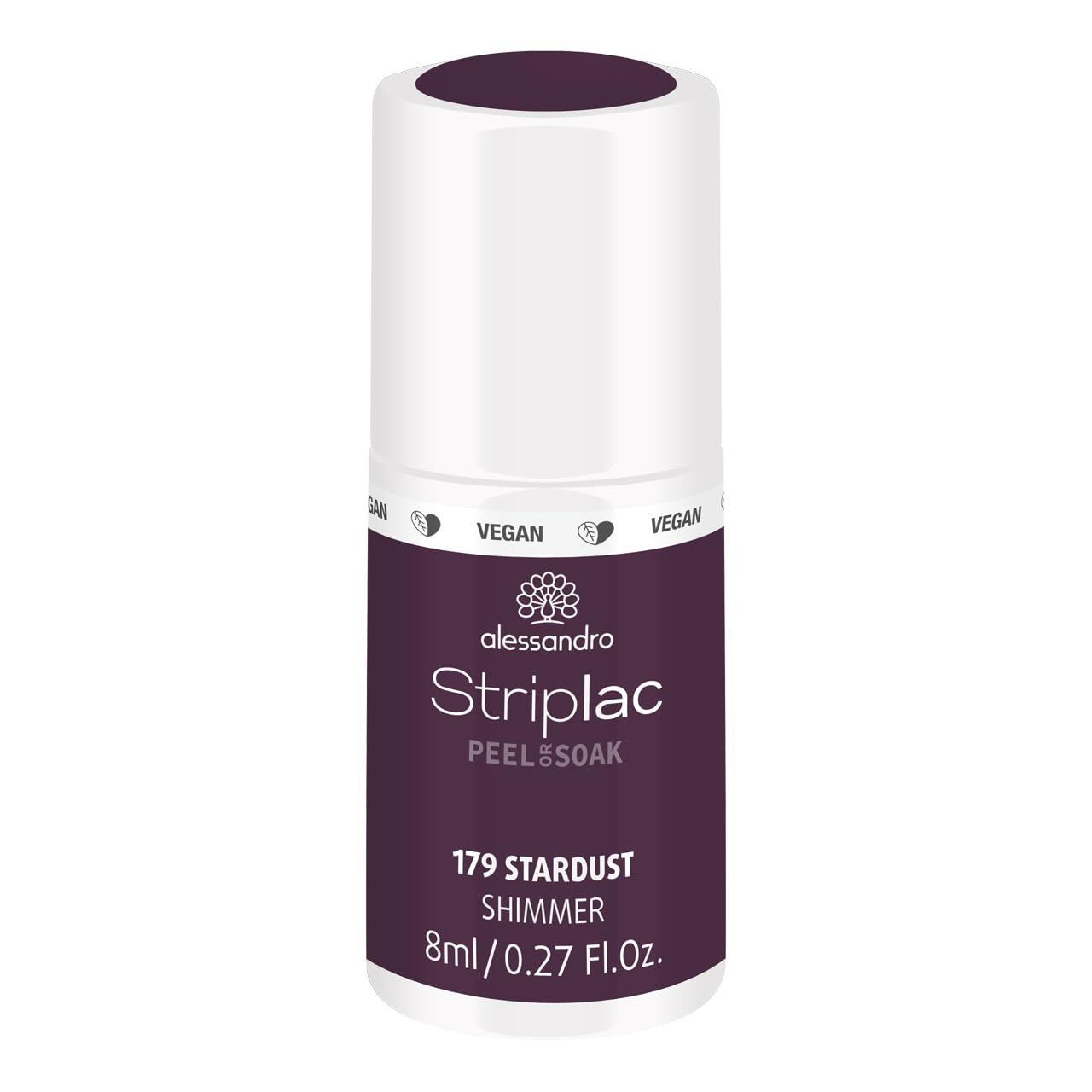 Oja UV alessandro Striplac Midnight Black – Delicată și de lungă durată – Îndepărtare ușoară datorită tehnologiei de îndepărtare peel-off – Vegană și cruelty-free – 8 ml