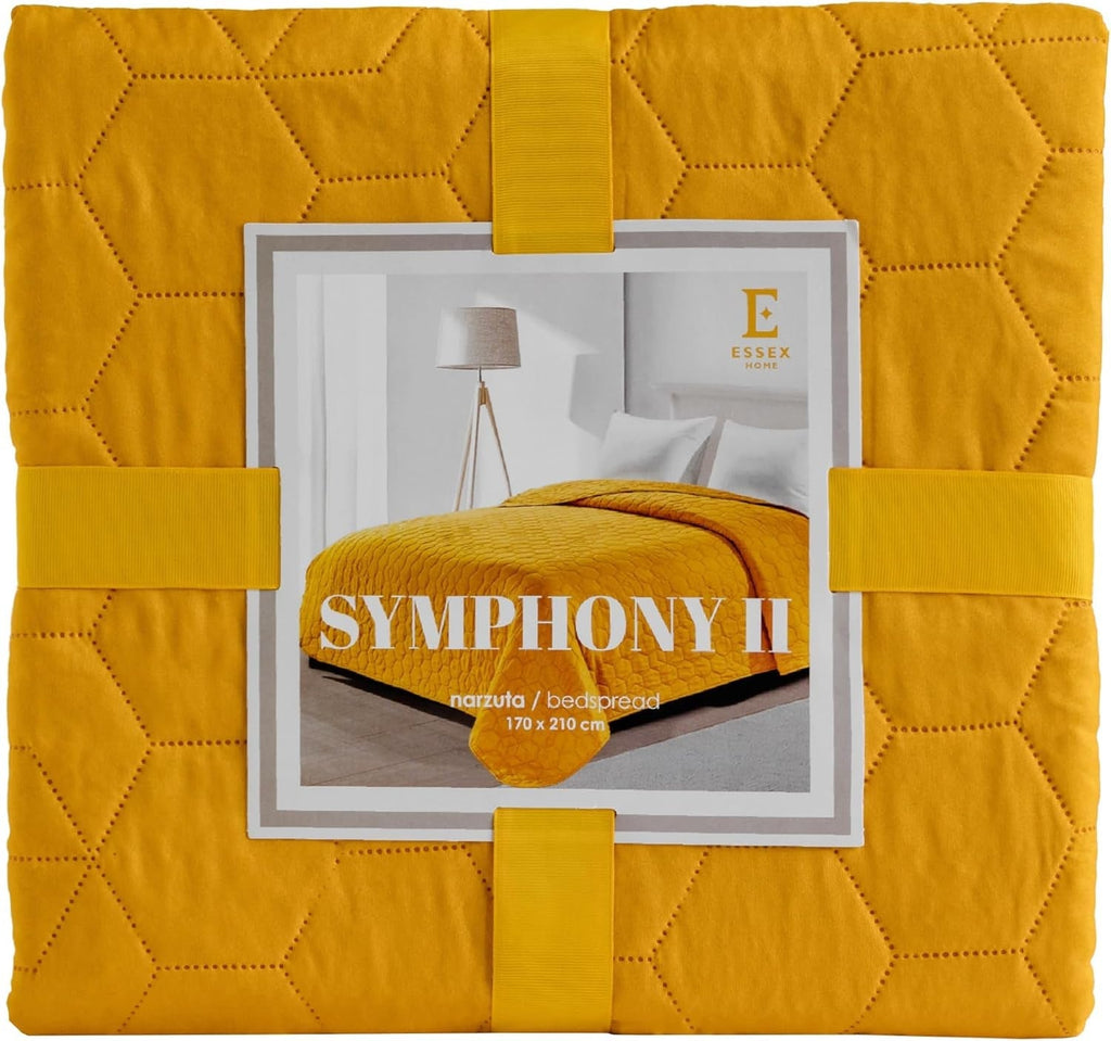 ESSEX - Cuvertură de pat 200 X 220 cm, ideală pentru dormitor, cuvertură de pat moale și confortabilă, matlasare modernă - Botanică, verde Paturi si Cuverturi Besuche den ESSEX-Store Galben (Simfonie) 170 X 210 Cm