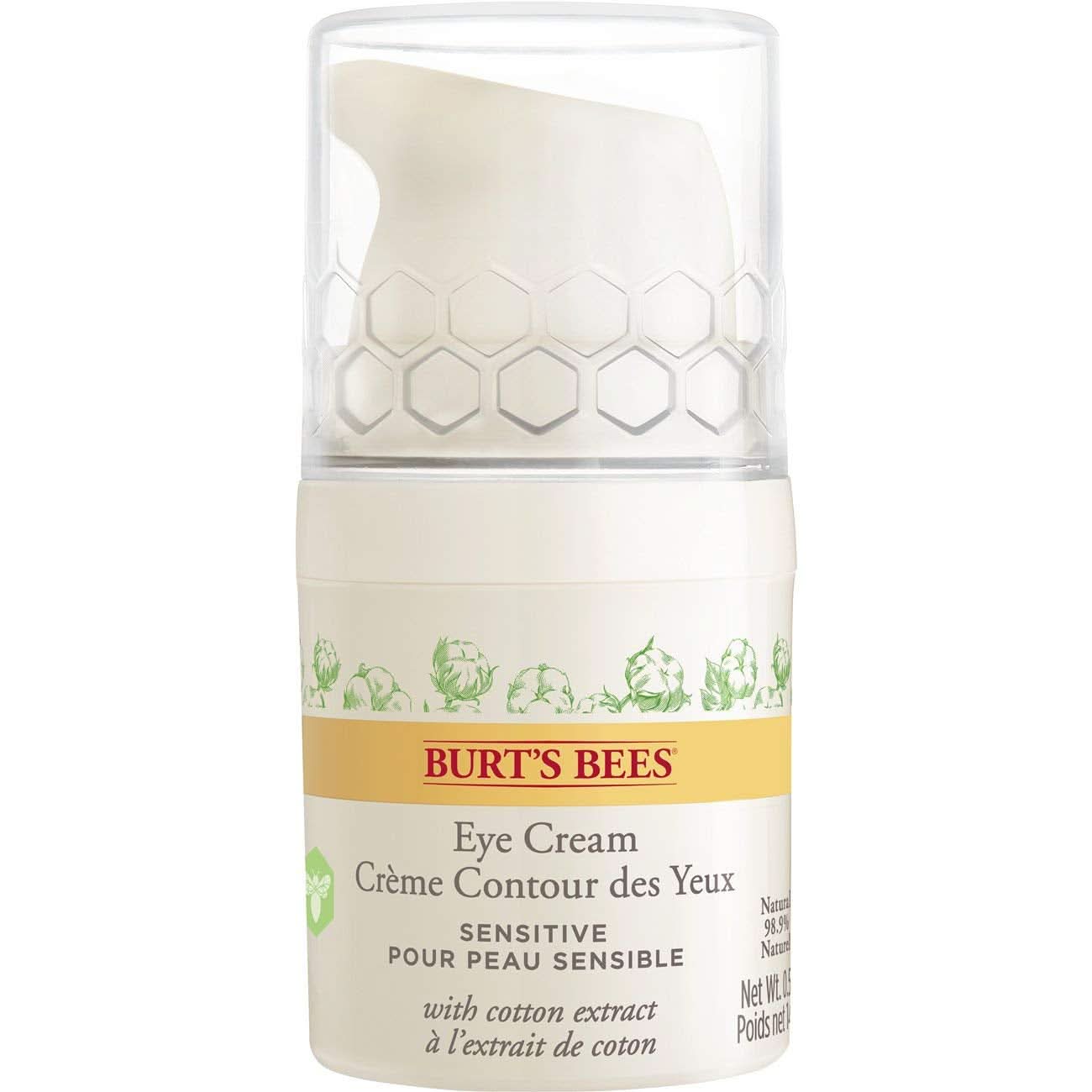Burt'S Bees Cremă de ochi naturală pentru piele sensibilă cu extract de bumbac, 14 g Cosmetice si Infrumusetare Naty Shop Pentru piele sensibila