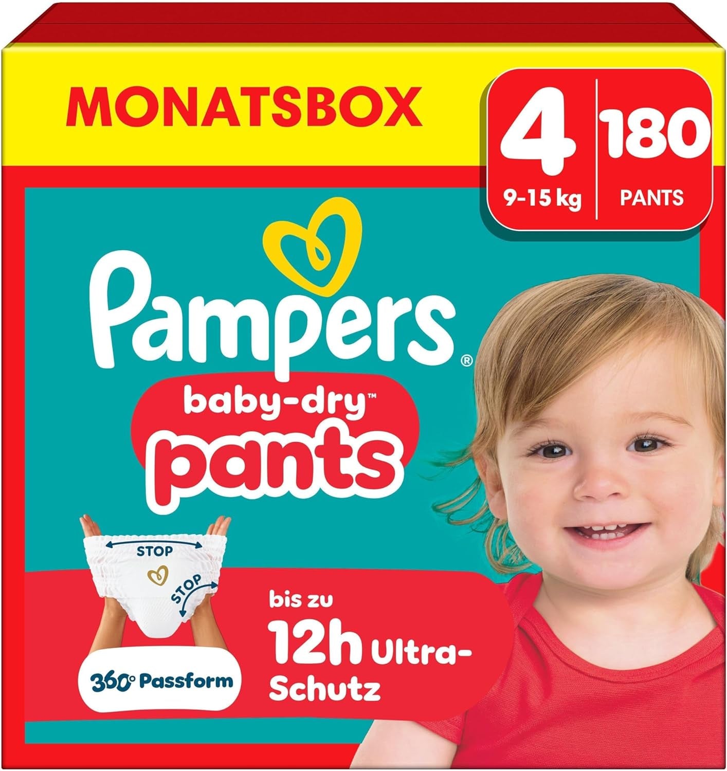 Pampers Baby-Dry Pants Größe 5, 160 Stück, 11kg-17kg, 360° auslaufsichere Passform für Tag und Nacht
