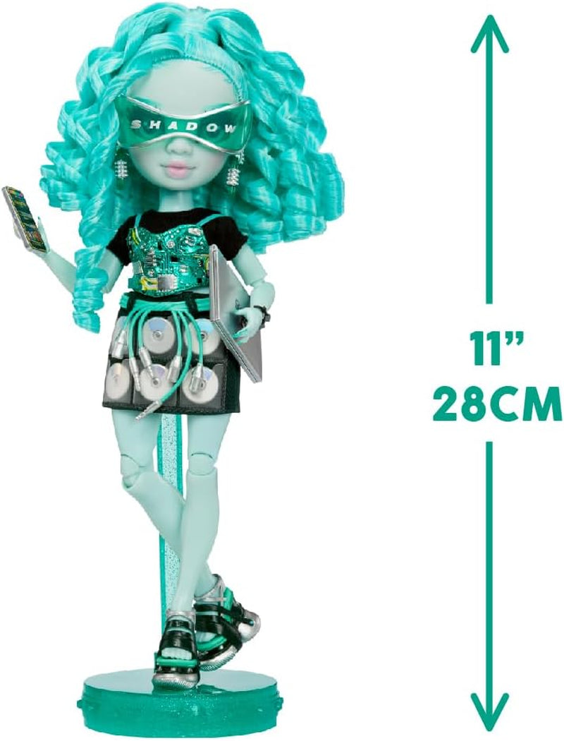 Rainbow High Shadow High Seria 3 - Berrie Skies - Păpușă de modă verde - Ținută la modă și peste 10 accesorii de joacă colorate - Ideală pentru copii cu vârste între 4 și 12 ani și colecționari