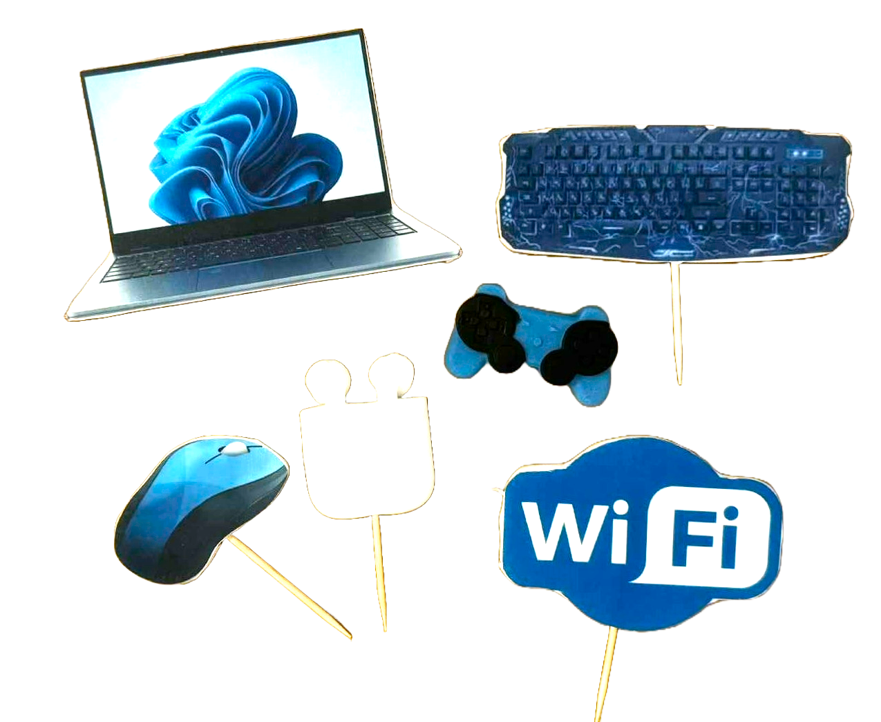 Set decoratiuni comestibile, Gamer Decoratiuni din Pasta de Zahar Nati Shop