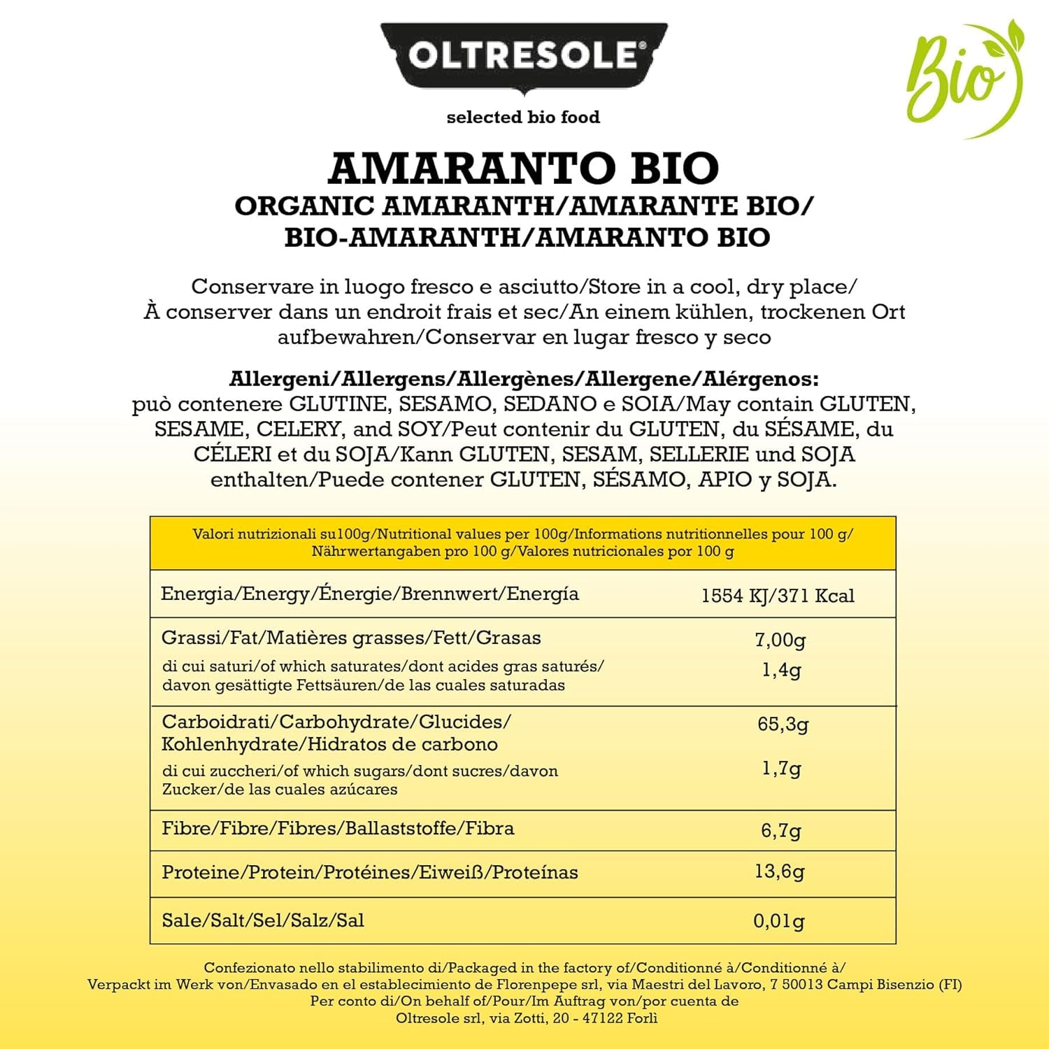Amarant organic 5 kg, boabe crude în boabe, semințe din culturi organice controlate, bogate în fibre, minerale și vitamine, pachet economic