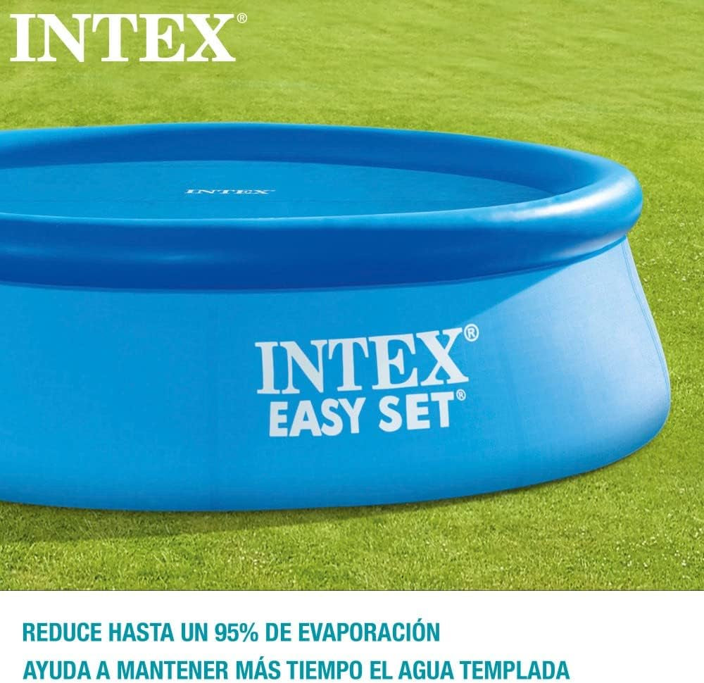 Intex 28014 - Prelată solară, Prelată izolată termic pentru piscine rotunde Easy Set/Frame, Polietilenă, Albastră, ⌀ 488 cm