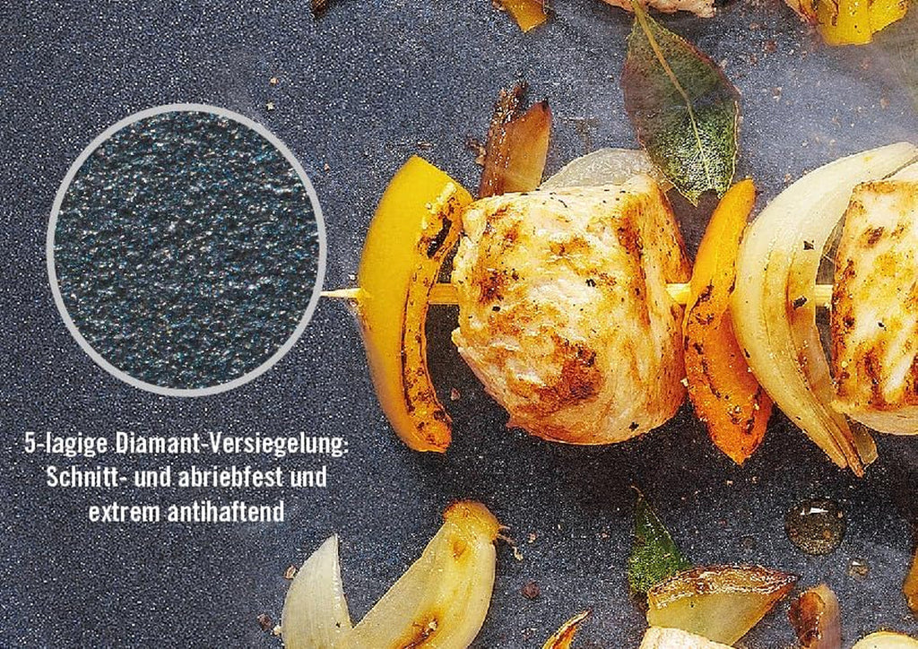 Woll Diamond Lite tigaie plată - Inducție -, Ø 20 Cm, 5 Cm înălțime, Cu mâner detașabil - Potrivit pentru toate tipurile de plită, Aluminiu turnat, Acoperire antiaderentă Oale si Tigai Naty Shop