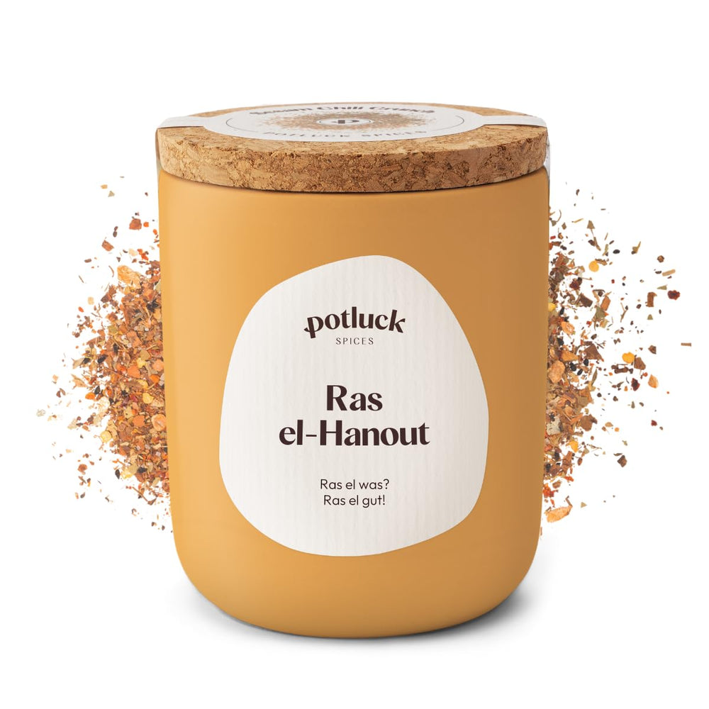 Potluck | Umami Crunch | Würzmischung im Keramiktopf | 75 g | Vegan, glutenfrei und mit natürlichen Inhaltsstoffen