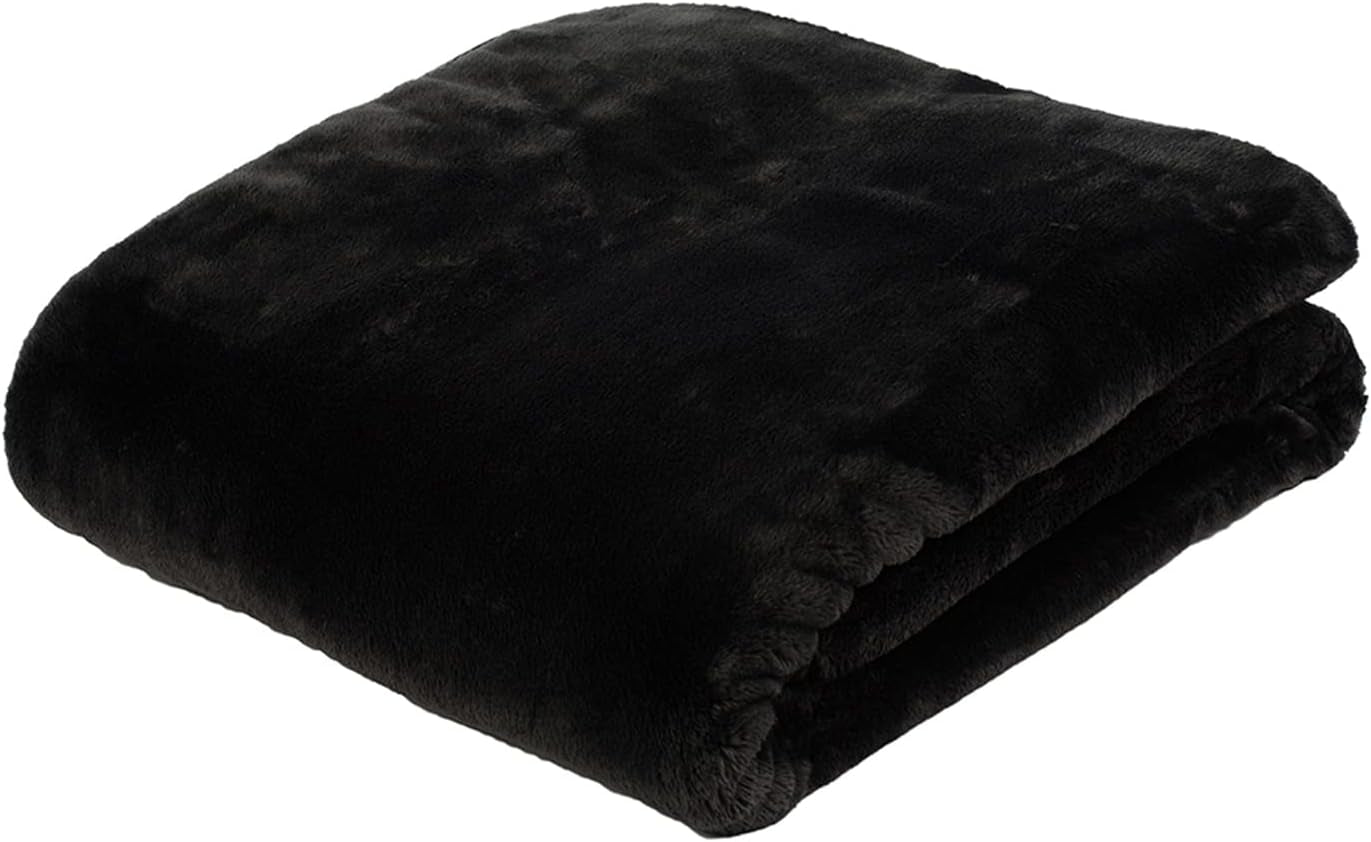 Gözze - Pătură confortabilă Premium Cashmere-Feeling, 500 G/M², 180 X 220 Cm - muștar Paturi si Cuverturi Besuche den GÃ¶zze-Store Negru 130 X 170 Cm