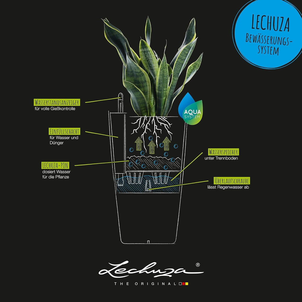 Ghiveci Lechuza 13950, Alb, 32x32x56 cm