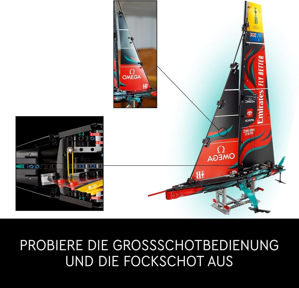 LEGO Technic Emirates Team New Zealand AC75 Racing Yacht, set de construcție cu barcă cu pânze pentru adulți, cadou pentru bărbați și femei, activitate creativă și relaxantă 42174 Seturi de constructie Besuche den LEGO-Store