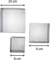 Formă de biscuiți pătrată Fackelmann, oțel, argintie