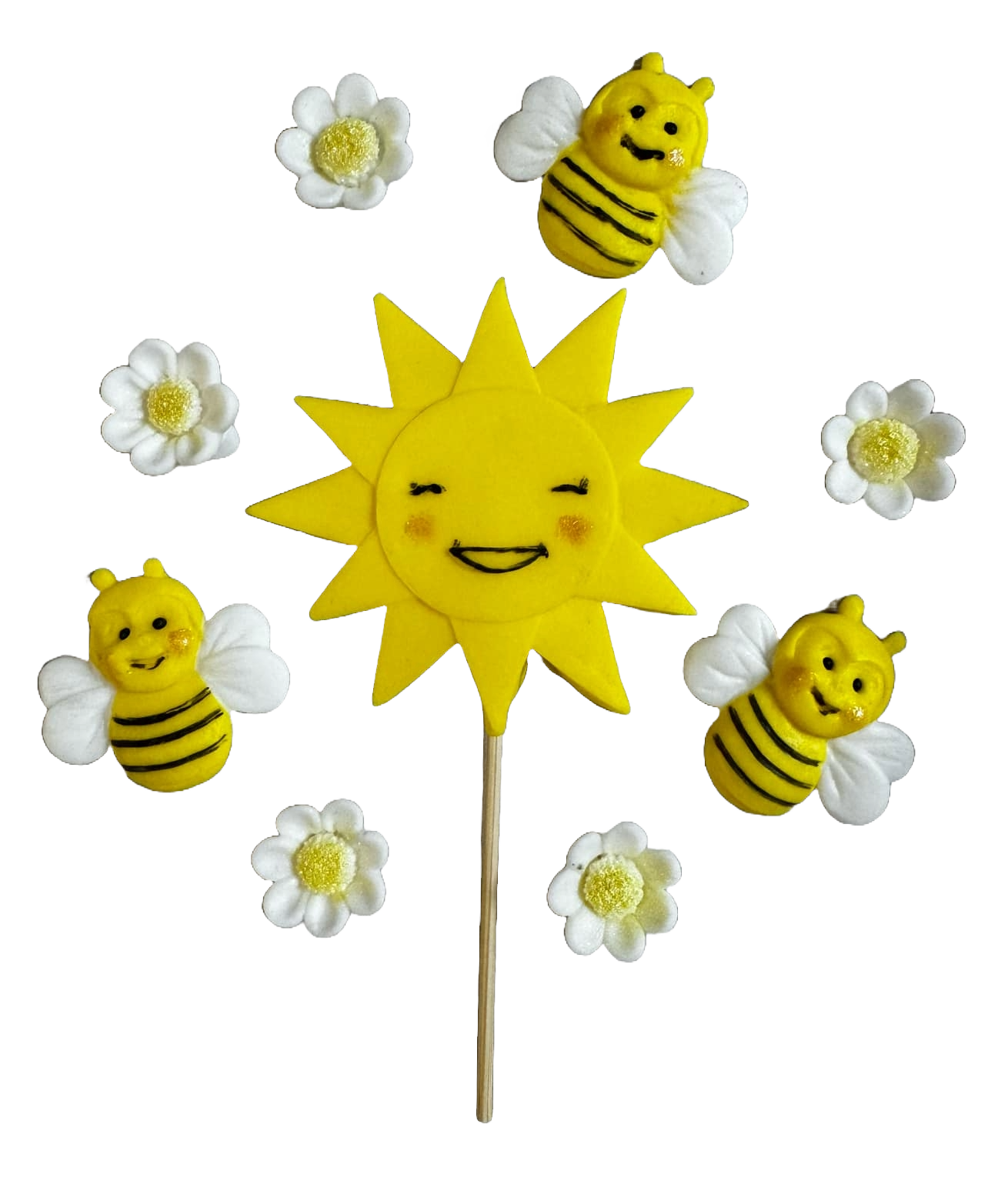 Set 9 decoratiuni comestibile din pasta de zahar, Zambet Decoratiuni din Pasta de Zahar Nati Shop