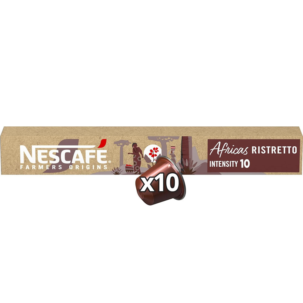 NESCAFÉ Farmers Origins Africas Ristretto 6 x 10 Kaffeekapseln - Kaffeekapseln für Nespresso-Maschinen