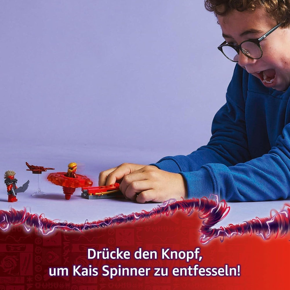 LEGO NINJAGO Kai's Dragon Spinjitzu Spinner - Jucărie Ninja de acțiune cu 2 minifigurine - Set de joacă mic pentru copii - Idee de cadou pentru băieți și fete de la 6 ani 71823 Seturi de constructie Besuche den LEGO-Store
