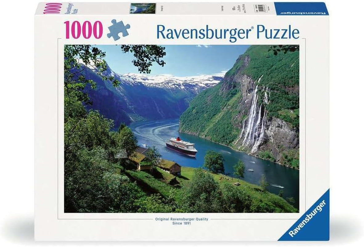 Ravensburger Puzzle 12000475 - Norwegian Fjord - Puzzle de 1000 de piese pentru adulți și copii de la 14 ani, puzzle cu peisaj norvegian Puzzle Naty Shop Design nou