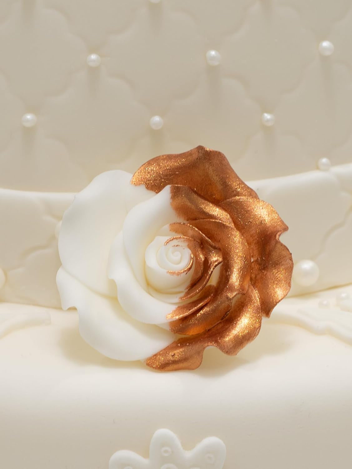 Colorant alimentar comestibil Sugarflair Lustre Blush Rose Gold - Pudră lucioasă alimentară pentru prăjituri, brioșe, ciocolată, produse de patiserie, deserturi, înghețată, băuturi, cocktailuri și multe altele - 4g