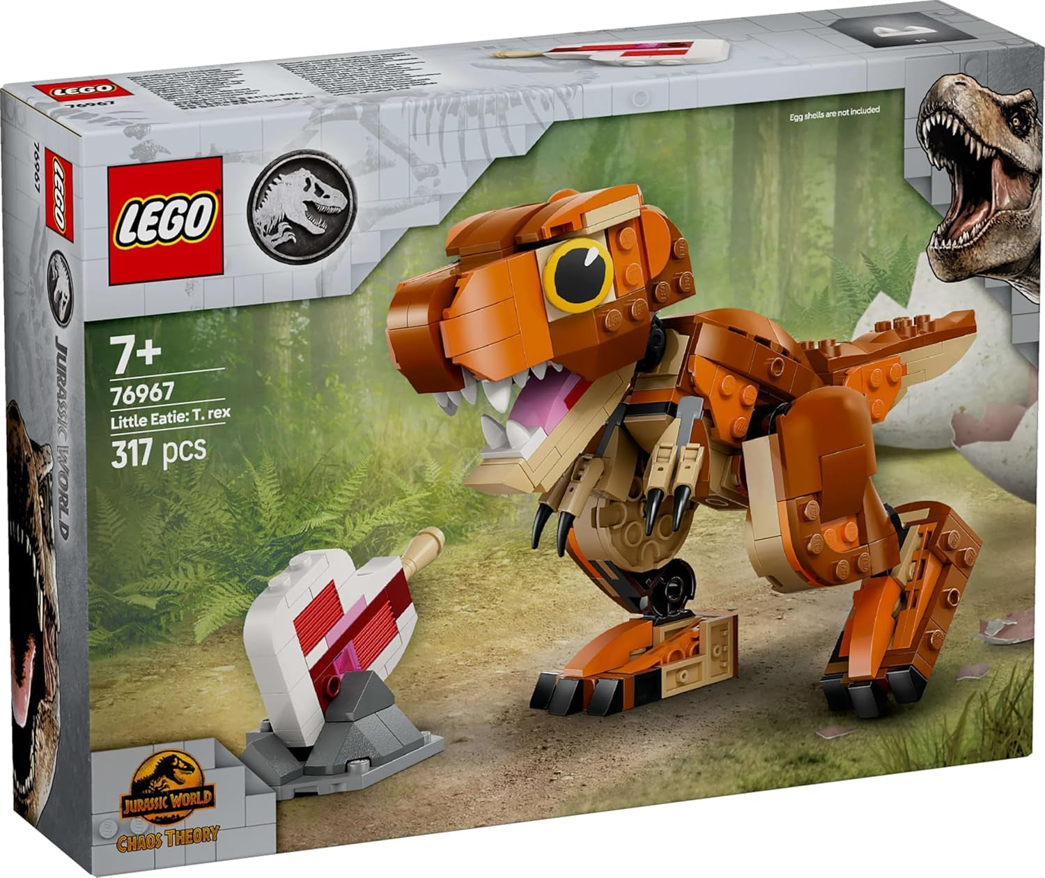 LEGO Jurassic World Little Eatie: T.Rex, jucărie de construcție pentru băieți și fete de la 7 ani, set de construcție cu dinozaur, cadou pentru copii, model cu gură, cap și coadă mobile 76967 Seturi de constructie Besuche den LEGO-Store