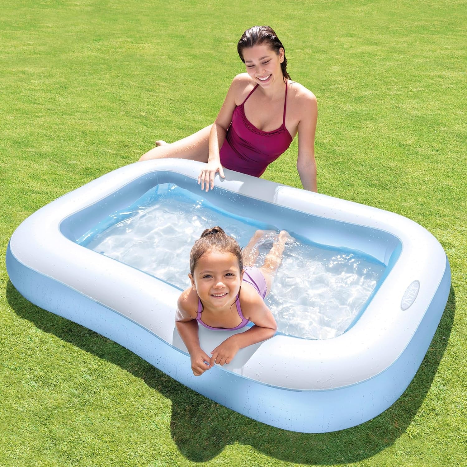 Piscină dreptunghiulară Intex - Piscină supraterană pentru copii - Piscină pentru copii - 166 x 100 cm x 25 cm - Pentru 2+ ani