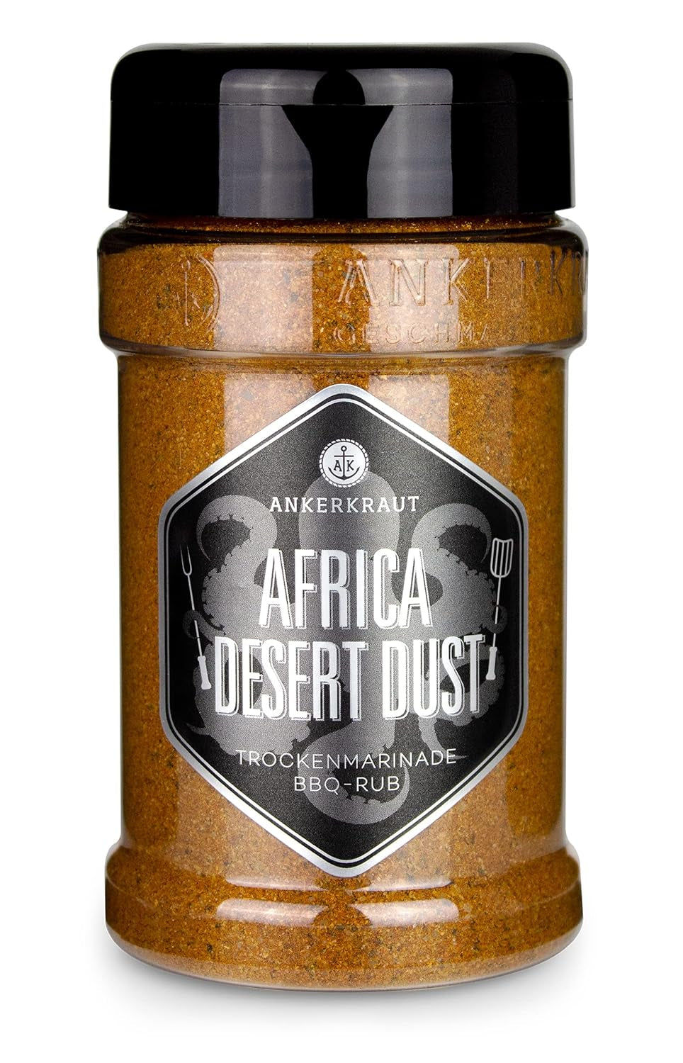 Ankerkraut Africa Desert Dust, BBQ-Rub der afrikanischen Wüste zum Grillen, 200g im Streuer