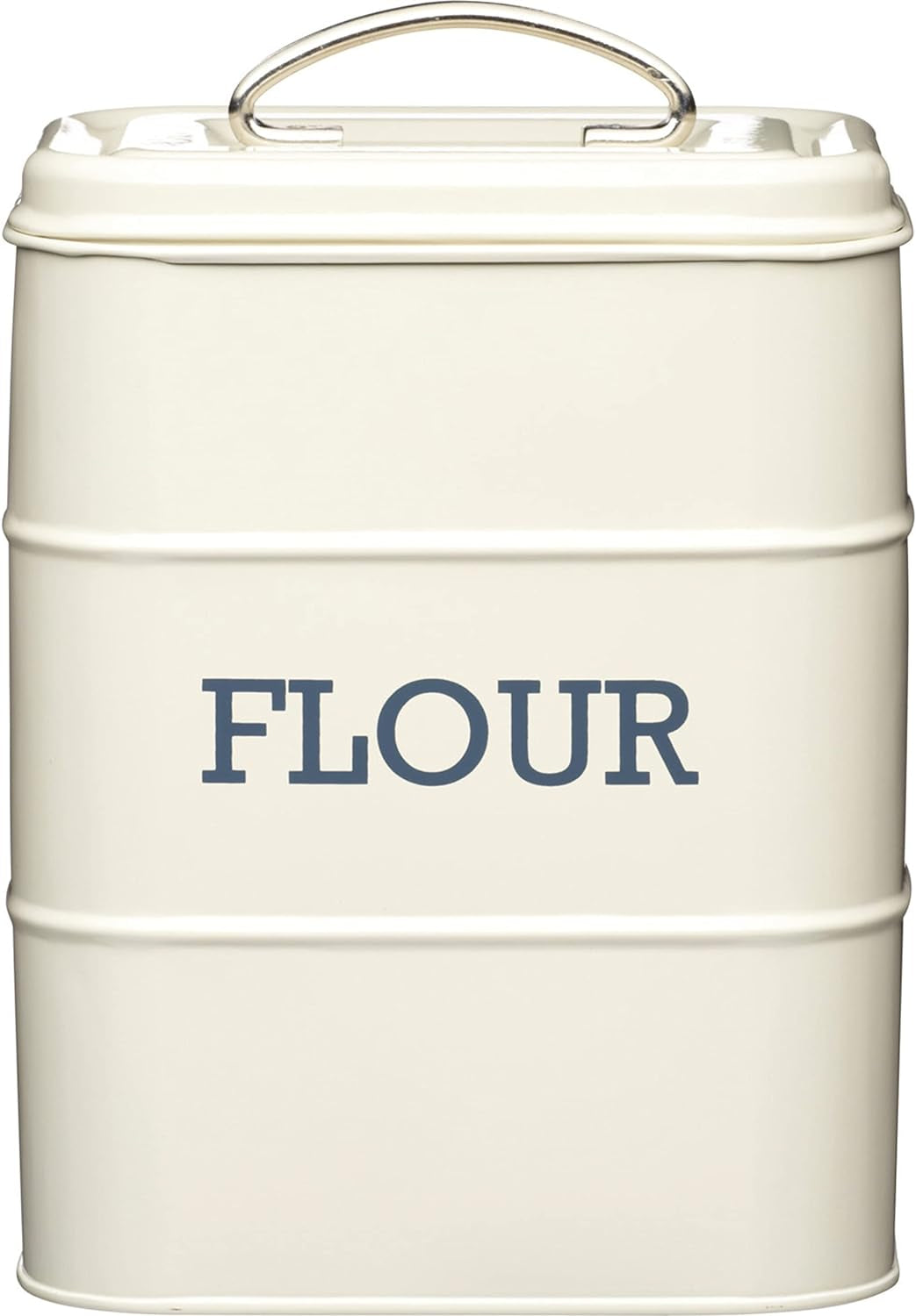 KitchenCraft Living Nostalgia recipient pentru făină, etanș, 17 x 12 x 24 cm, crem antic, crem Cutii depozitare alimente Naty Shop Titlu implicit