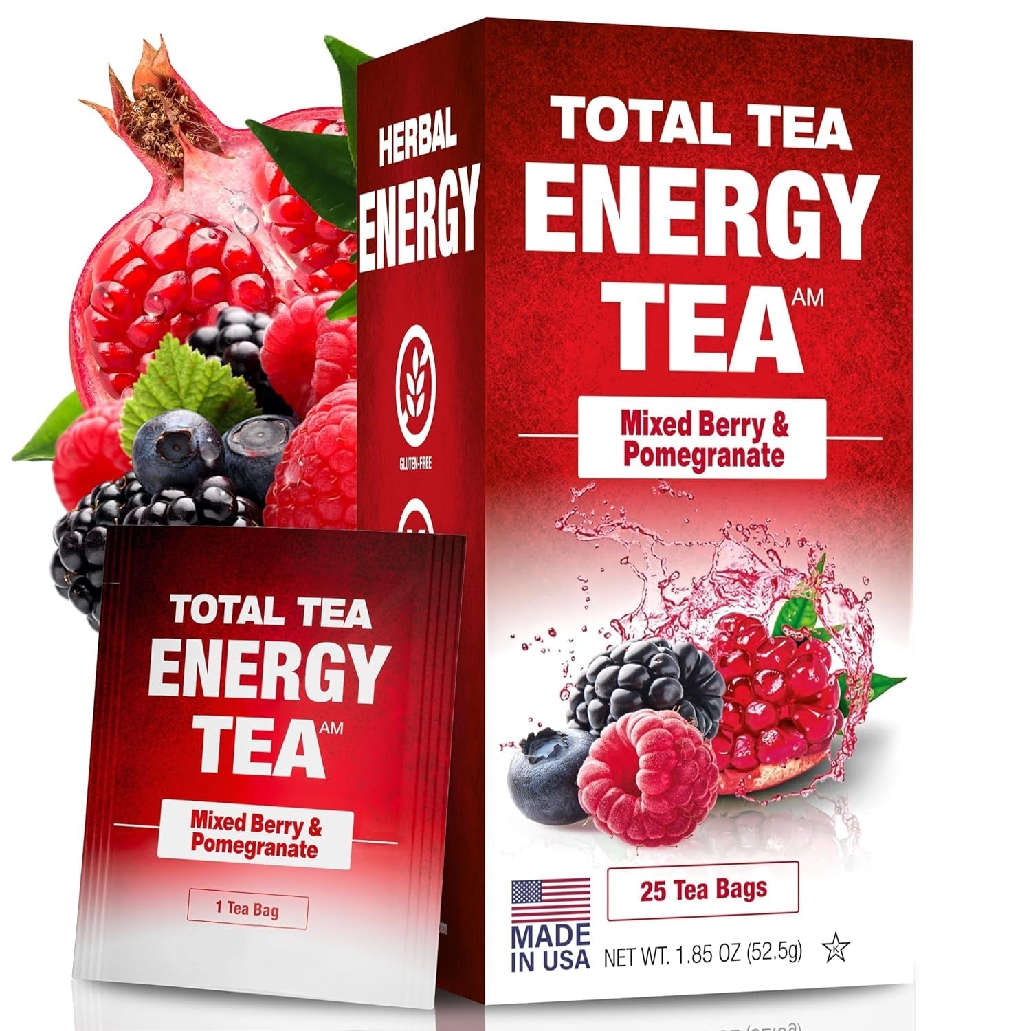 Total Tea Zero Cofeină Ceai Detox - Complet natural - Ceai din plante pentru curățare delicată, susține regenerarea ficatului, detoxifierea organismului, cura de detoxifiere - 25 pliculețe de ceai Ghimbir-piersică