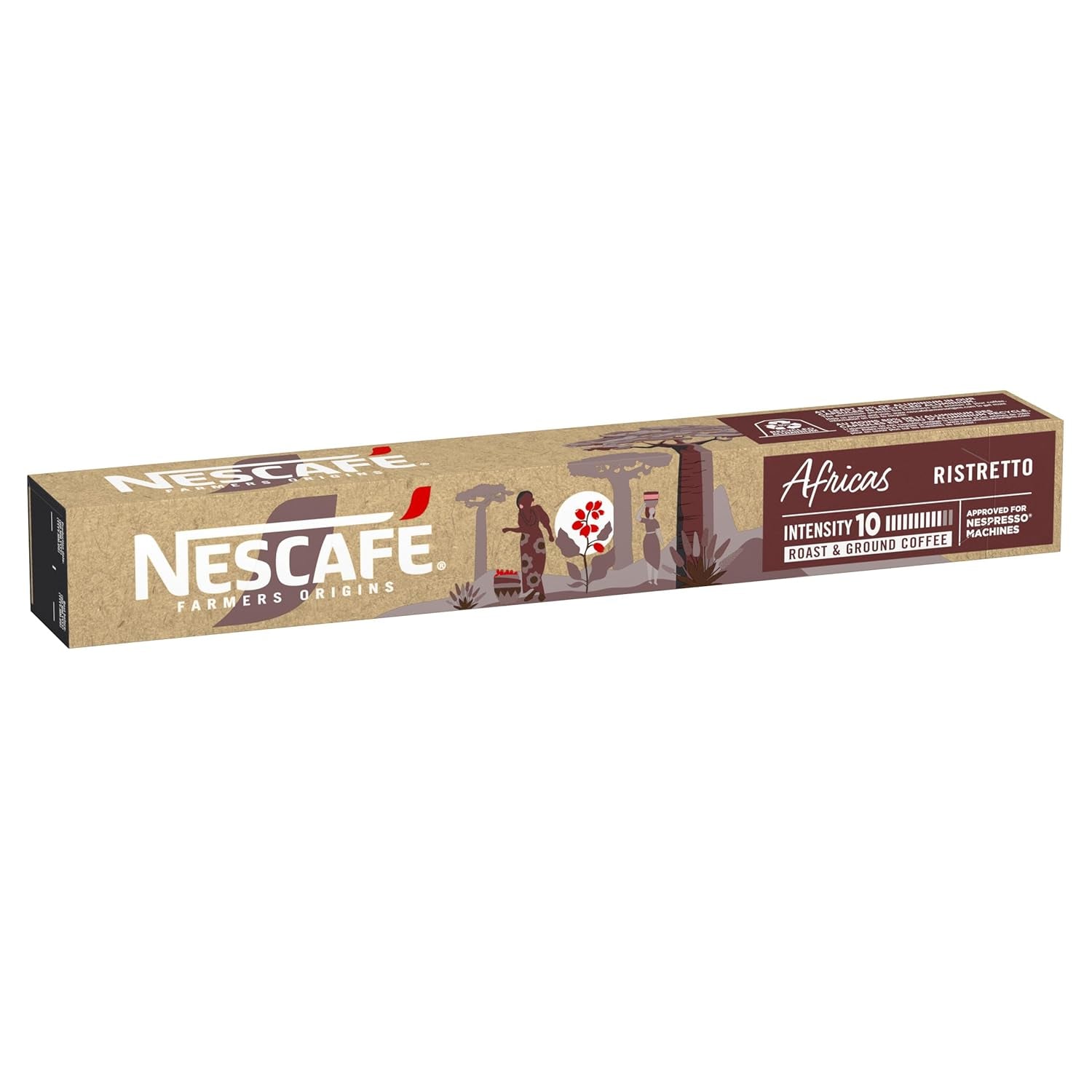 NESCAFÉ Farmers Origins Africas Ristretto 6 x 10 Kaffeekapseln - Kaffeekapseln für Nespresso-Maschinen