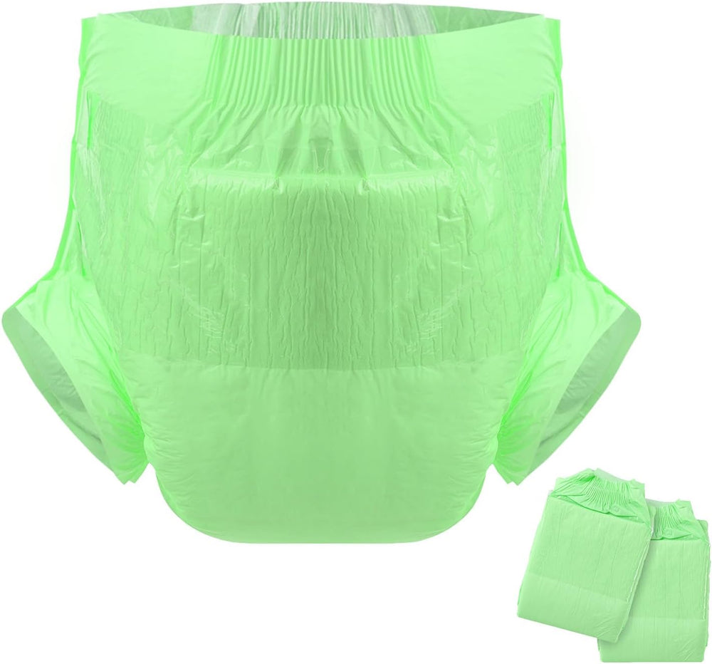 Scutece pentru adulți CutiePlusU, suprafață uscată, absorbție maximă peste noapte, scutec de incontinență de unică folosință – albastru, 2 bucăți (medii 71-96 cm)