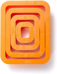 0255309 Set forme de biscuiți dreptunghiulare, netede, 4 piese 1,5-3,5-5,5-7,5 H2,2 cm