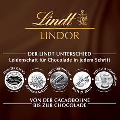 Bețișoare de ciocolată neagră Lindt Chocolate LINDOR | 24 batoane de ciocolată x 37g | Cu o umplutură fină de ciocolată neagră, care se topește în gură, cu 60% cacao | Cadou de ciocolată | Cadou de ciocolată | Pachet vrac