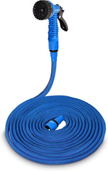 Goodyear – furtun de grădină extensibil de 30 m, flexibil, fără răsucire și ușor, cu trei straturi din latex și material textil de înaltă densitate, cuplaje rapide de ½" și ¾" + pistol de pulverizare cu 7 funcții