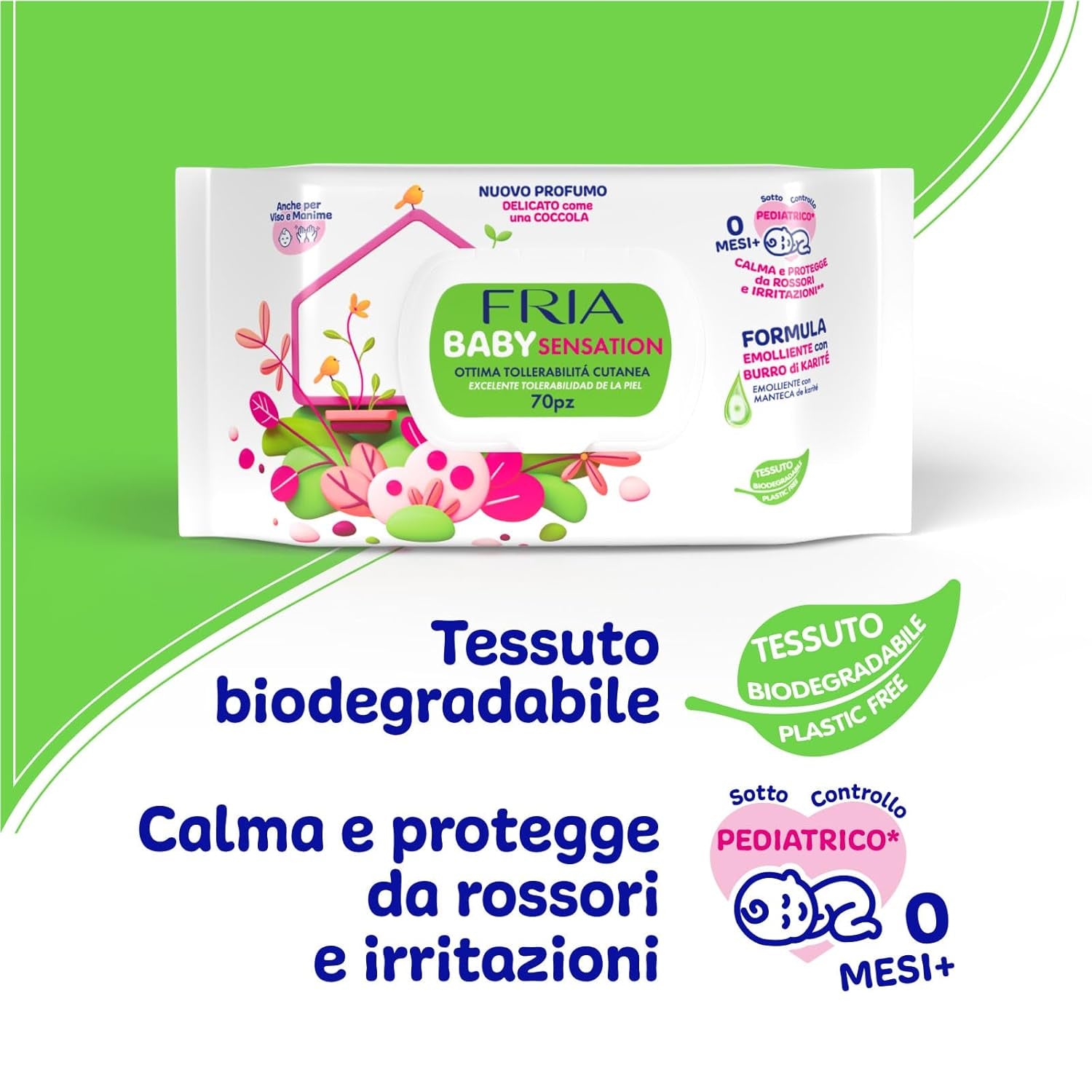 Baby Sensations cu capac, 72 de șervețele umede, șervețele demachiante pentru îngrijire personală, unisex, pentru copii