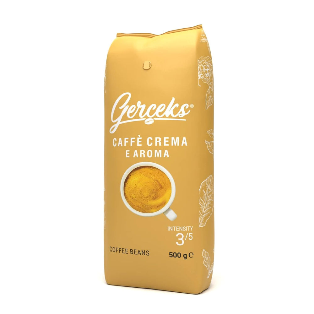 Caffe Crema E Aroma Kaffeebohnen 2kg (4x500g), Barista Kaffee schokoladig und säurearm, Espressobohnen kräftig, Bohnenkaffee mit Arabica und Robusta, feine Crema, ideal für Milchkaffee
