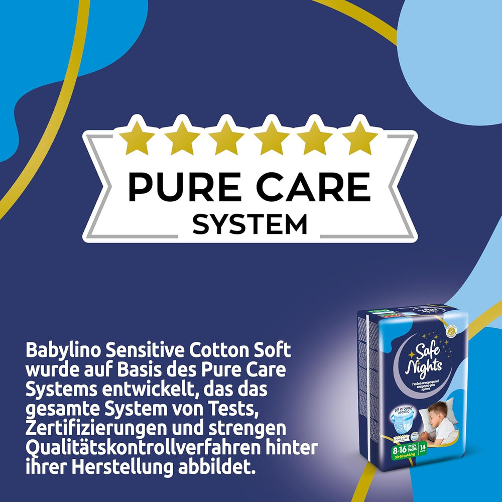 Safe Nights Boy, chiloți de noapte pentru vârste 8-16 ani (30-50 kg), 84 bucăți