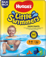 Scutece de înot Huggies Little Swimmers mărimea 5/6 (12-18 kg), 1 pachet a câte 19 bucăți
