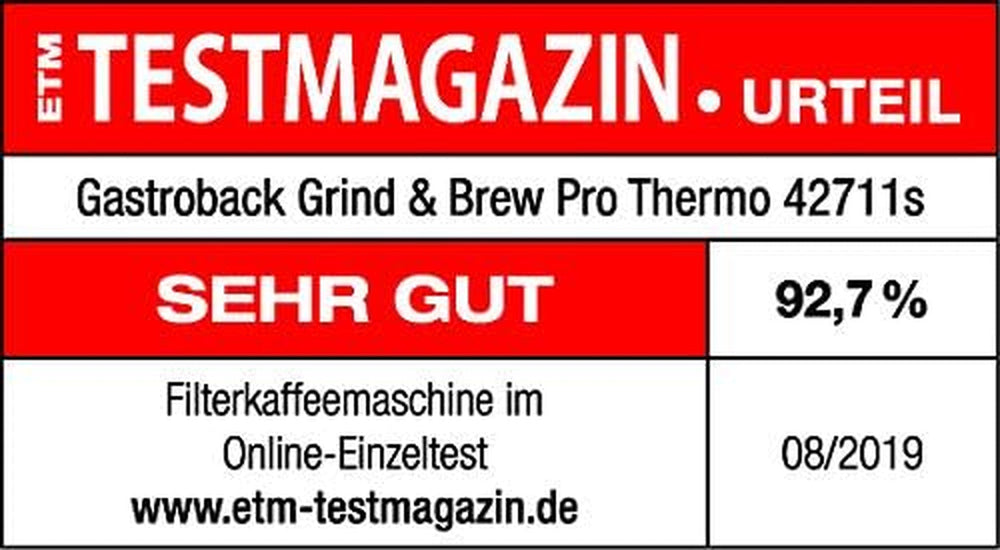 Espressor termo GASTROBACK Grind & Brew Pro, argintiu, negru