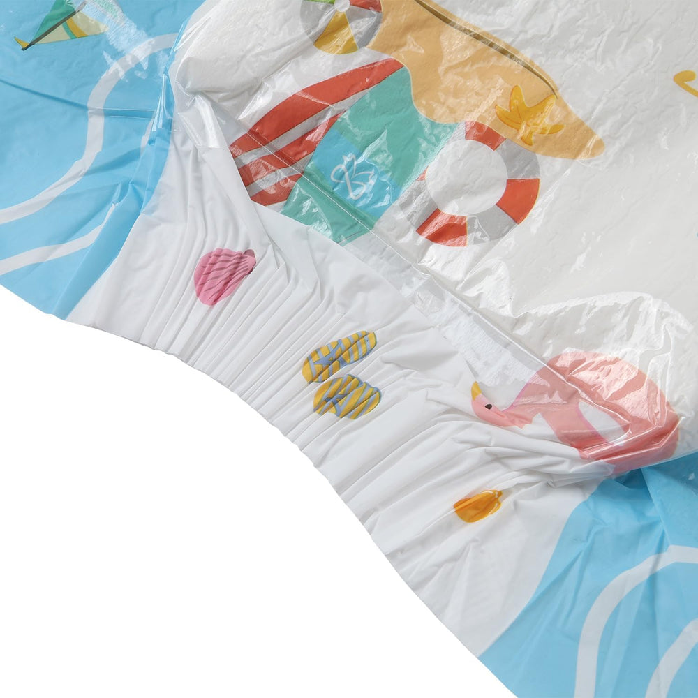 Scutece pentru adulți CutiePlusU, 10 bucăți, scutece de unică folosință cu tablă pentru femei și bărbați, absorbție maximă peste noapte - I Love Summer (Mărime medie 71-96 cm)