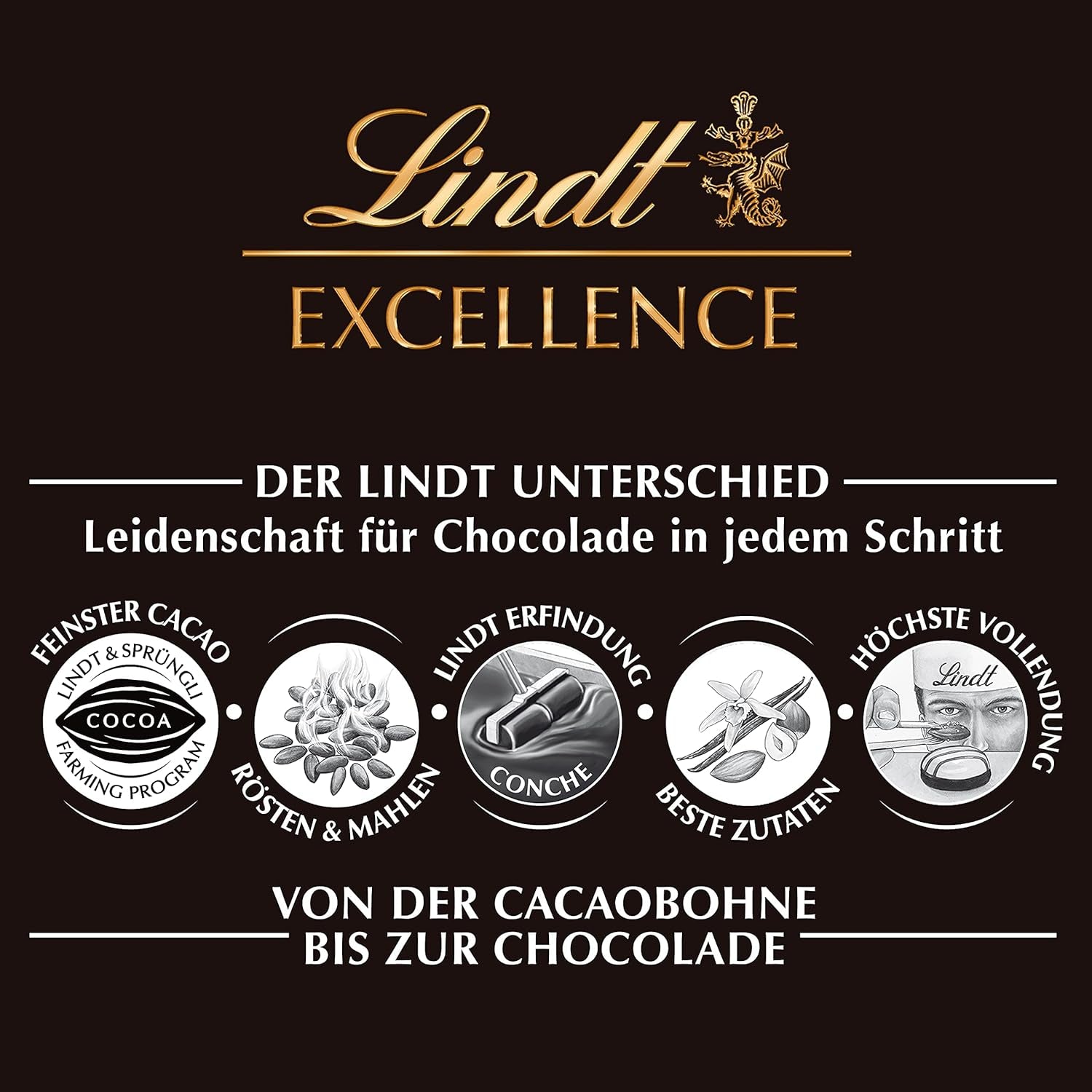 Lindt Ciocolată | EXCELLENCE Mild Baton 70% | 100g | Ciocolată neagră blândă cu aromă intensă de cacao | Baton de ciocolată vegan