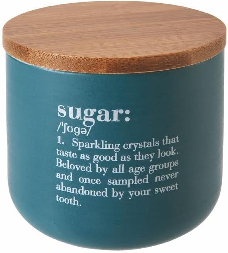 Zahărniță Victory Shades 500 ml din porțelan New Bone cu capac din bambus